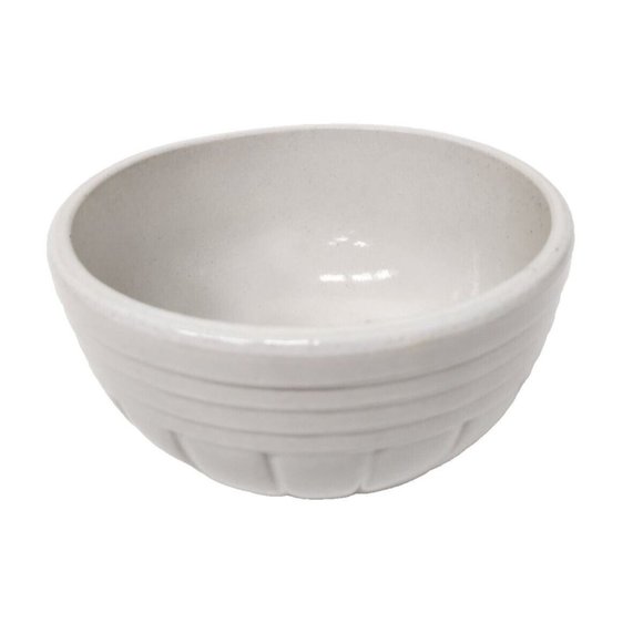 Roseville Other - Vintage Roseville Ohio Pottery RRP Co 8" Mixing Bowl White Ribbed Stoneware